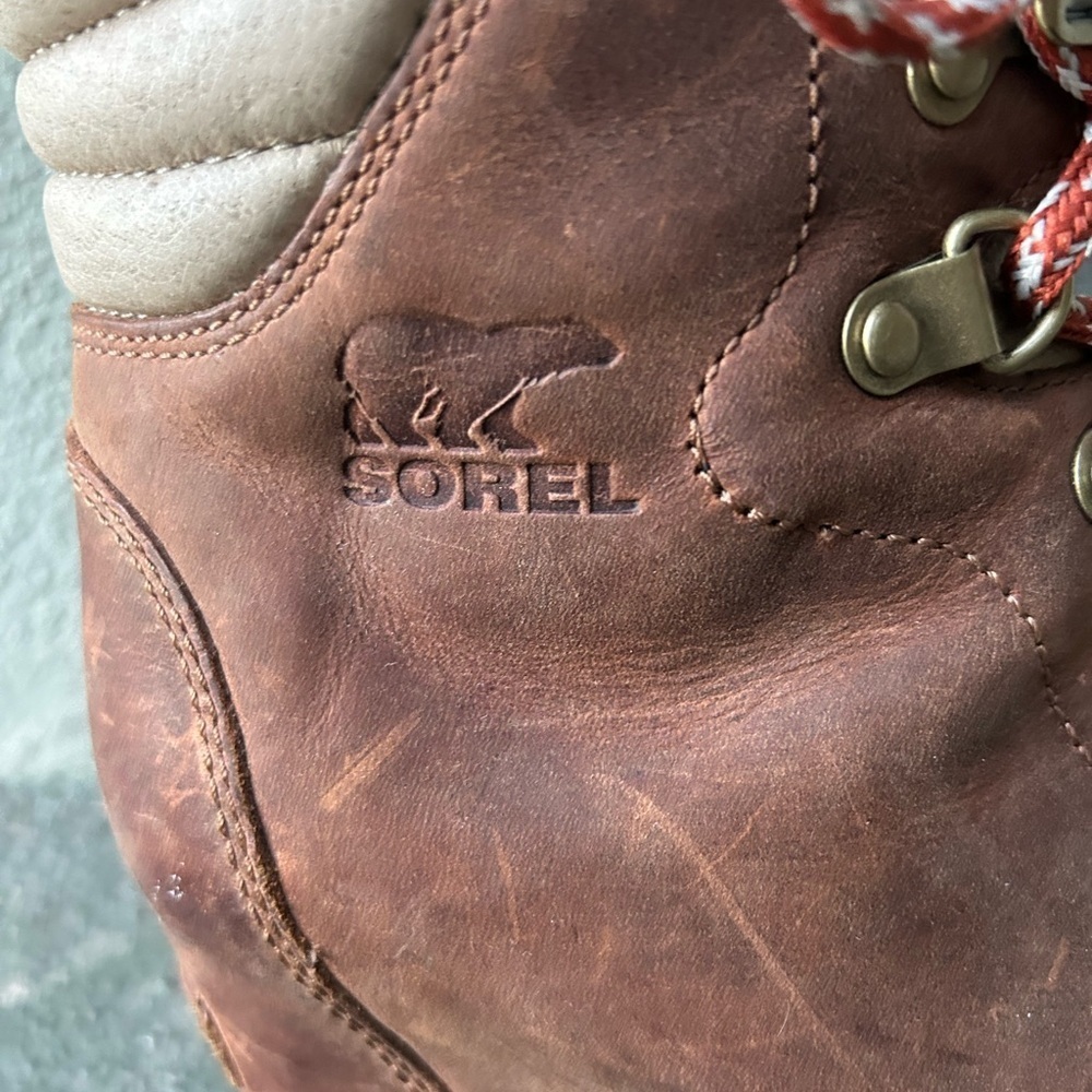 Sorel Joan Conquest Wedge Waterproof Combat Boots Gorpcore Size 7 - Picture 7 of 10